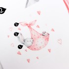 Наклейка пластик интерьерная цветная "Зайка спит в пеленке" 35х60 см - фото 61024268