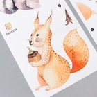 Наклейка интерьерная цветная «Зверята-индейцы», набор 2 листа, 25×70 см 9062032 - фото 16526893