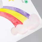 Наклейка пластик интерьерная цветная "Зайка на радуге" 41х39 см - Фото 4