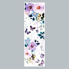 Наклейка пластик интерьерная цветная "Сиреневые анемоны и бабочки" 30х90 см - Фото 2