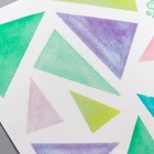 Наклейка пластик интерьерная цветная "Цветные треугольники - разных форм" 20х29 см - Фото 4