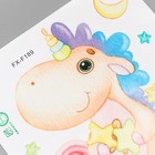 Наклейка пластик интерьерная цветная "Малыш единорога" 29х32 см - фото 25463404