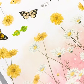 Наклейка интерьерная цветная «Поле ромашек», набор 2 листа, 30×90 см