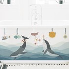 Наклейка пластик интерьерная цветная "Игры китов"  60х85 см - фото 6694048