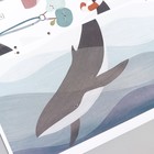 Наклейка пластик интерьерная цветная "Игры китов"  60х85 см - Фото 3