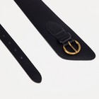 Ремень женский, ширина 7.5 см, пряжка металл, цвет чёрный 9132727