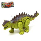 Динозавр «Анкилозавр» работает от батареек, световые и звуковые эффекты, цвет зелёный - фото 681813