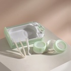 Набор для контактных линз, в футляре, 3 предмета, цвет прозрачный/бирюзовый - Фото 2