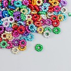 Бусины для творчества пластик "Цветочек-горошек" цветные набор 20 гр 0,2х0,6х0,6 см - Фото 2
