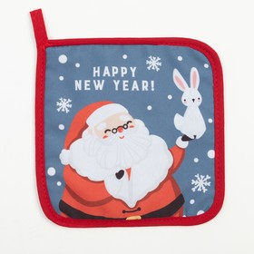 

Прихватка "Happy New Year" 17х17 см, 35% х/л, 65% п/э, ватин 250 г/м2