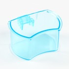 Миска для птиц, 5×3.5 см, с креплением к прутьям, пластик, синяя - Фото 2