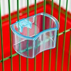 Миска для птиц, 5×3.5 см, с креплением к прутьям, пластик, синяя - Фото 4