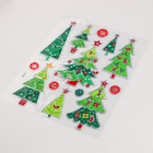 Наклейка пластик "Зелёные ёлочки" 24х33 см - фото 30901898