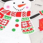 Наклейка пластик "Снеговик и пингвин" 24х33 см - фото 30901902