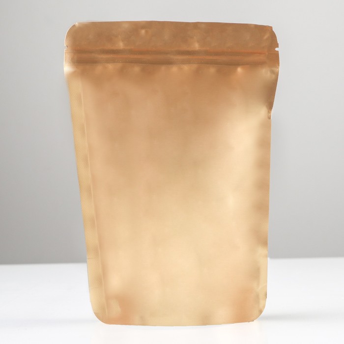 Пакет дой - пак, матовый, золотой, 14×20×4 см - Фото 1