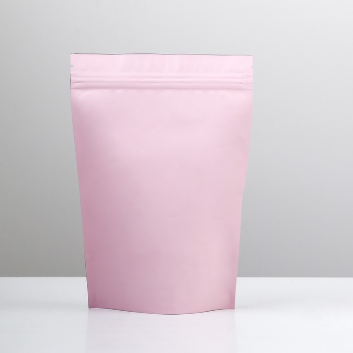 Пакет дой-пак, матовый, розовый, 14 х 20 х 4 см