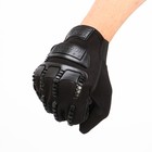 Перчатки тактические мужские "Storm tactic" с защитой суставов, размер - XL, черные - Фото 4