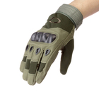 Перчатки тактические "Storm tactic", ХL доп защита пальцев , зеленые - фото 9974247