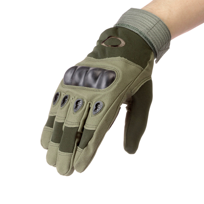 Перчатки тактические "Storm tactic", ХL доп защита пальцев , зеленые - Фото 1