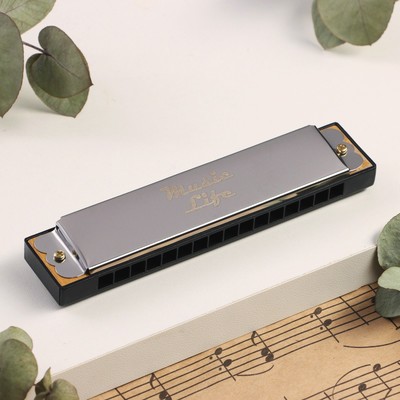 Губная гармошка, хроматическая, 16 отверстий, МИКС