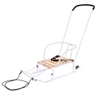 Санки детские «Тимка 5 комфорт», с ручкой, цвет белый - Фото 2