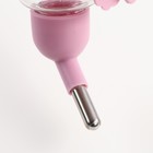 Поилка для грызунов "Пижон", 80 мл, розовая - Фото 3