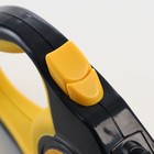 Рулетка "Пижон" светоотражающая, 3 м, до 15 кг, трос, прорезиненная ручка, жёлтая - Фото 3
