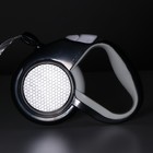 Рулетка "Пижон" светоотражающая, 5 м, до 25 кг, трос, прорезиненная ручка, белая 7442142