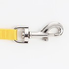Рулетка "Пижон" светоотражающая, 5 м, до 25 кг, трос, прорезиненная ручка, жёлтая - Фото 2