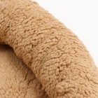 Лежанка для собак и кошек «Уют», мягкий мех, 45×35×11 см, коричневая - Фото 4