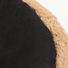 Лежанка для собак и кошек «Уют», мягкий мех, 45×35×11 см, коричневая - Фото 5