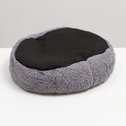 Лежанка для собак и кошек «Уют», мягкий мех, 45×35×11 см, серая - Фото 12
