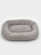 Лежанка для собак и кошек «Уют», мягкий мех, 45×35×11 см, серая - Фото 2