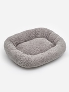Лежанка для собак и кошек «Уют», мягкий мех, 45×35×11 см, серая - Фото 4