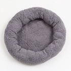 Лежанка для собак и кошек «Уют», мягкий мех, 45×35×11 см, серая - Фото 10