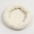 Лежанка для собак и кошек «Уют», 50×42×11 см, мягкий мех, цвет молочный - Фото 11