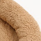 Лежанка для собак и кошек «Уют», мягкий мех, 50×42×11 см, коричневая - Фото 4