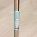 Швабра с отжимом и ведро с пластиковой центрифугой «Мини», 26×22 см, 7 л, телескопическая ручка 84-112 см, дополнительная насадка 15,5 см, цвет мятный - фото 9953109