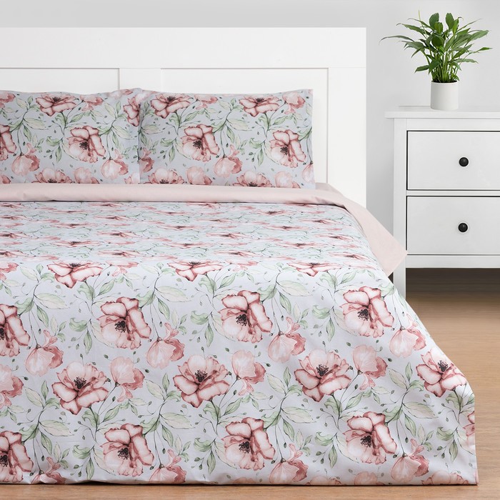 Постельное бельё 2-спальное «Этель» Flowers, поплин