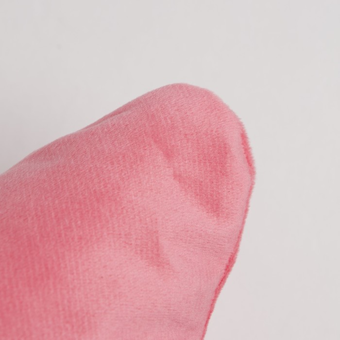 Подушка "Этель" Кошка розовая 48х38см, велюр, 100% п/э - фото 1908989757