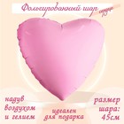 Шар фольгированный 19" «Мистик розовый фламинго», сердце - Фото 1