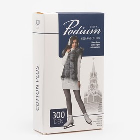 Колготки женские Podium Cotton Plus 300 ден, цвет чёрный (nero), размер 4 9223949