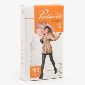 Колготки женские Podium MicroCotton 180 ден, цвет чёрный (nero), размер 4 9223953