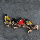 Подвесной декор "Веточка с тремя птичками" цветная - фото 9975870