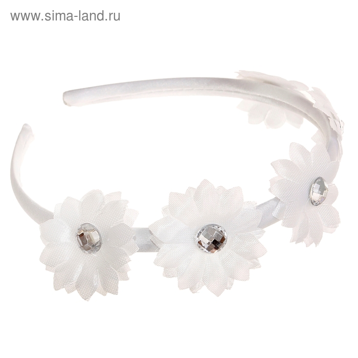 Ободок для волос "Цветочный" ромашка с капелькой - Фото 1