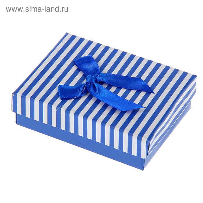 Коробка подарочная "Вертикаль", цвет синий - Фото 1