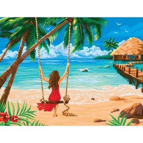 Картина по номерам на холсте с подрамником «Райский уголок», 40 × 30 см