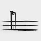 Полка угловая, 1 ярус, 20×20×10,5 см, цвет чёрный - Фото 4