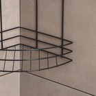 Полка угловая 2-х ярусная, 20×20×29 см, цвет чёрный - фото 22790618