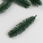 Декор для творчества "Еловая веточка" зелёная 14,5 см - Фото 2